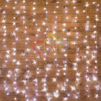 Гирлянда NEON-NIGHT ДОЖДЬ 96 LED белые, 1 м Гирлянда NEON-NIGHT ДОЖДЬ 96 LED белые, 1 м