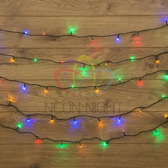 Гирлянда NEON-NIGHT ТВИНКЛ ЛАЙТ 120 LED мультиколор, 15 м Гирлянда NEON-NIGHT ТВИНКЛ ЛАЙТ 120 LED мультиколор, 15 м