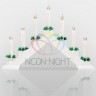 Фигура NEON-NIGHT НОВОГОДНЯЯ ГОРКА, 7 свечек, цвет теплый белый 501-081