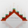 Фигура NEON-NIGHT НОВОГОДНЯЯ ГОРКА, 7 свечек, корпус красный 501-082