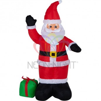 Надувная фигура NEON-NIGHT ДЕД МОРОЗ С ПОДАРКОМ, 120 см