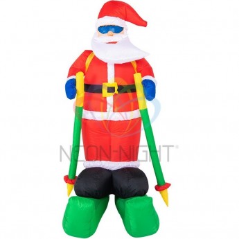 Надувная фигура NEON-NIGHT ДЕД МОРОЗ НА ЛЫЖАХ