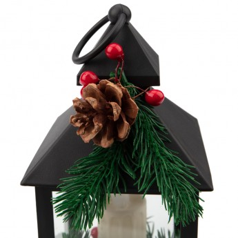 Декоративный фонарь NEON-NIGHT со свечкой и шишкой, черный корпус, 10,7x10,7x23,5 см, теплый белый Декоративный фонарь NEON-NIGHT со свечкой и шишкой, черный корпус, 10,7x10,7x23,5 см, теплый белый