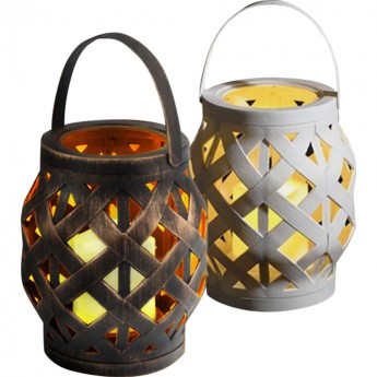 Декоративный фонарь NEON-NIGHT со свечкой, плетеный корпус, белый, 14х14х16,5 см, теплый белый Декоративный фонарь NEON-NIGHT со свечкой, плетеный корпус, белый, 14х14х16,5 см, теплый белый