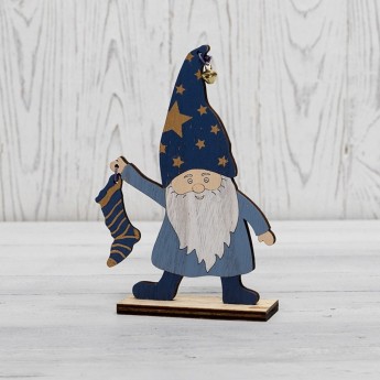 Деревянная фигурка NEON-NIGHT Гном с носком 15х4х17 см