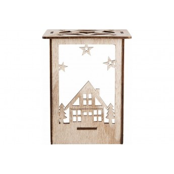 Деревянная фигурка NEON-NIGHT с подсветкой Волшебный фонарик 13,8х11х11 см