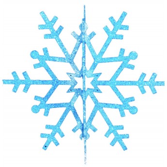 Елочная фигура NEON-NIGHT Снежинка резная 3D, 61 см, синий