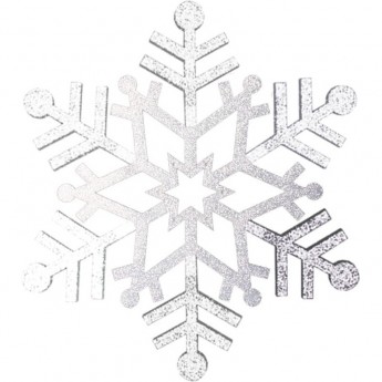 Елочная фигура NEON-NIGHT СНЕЖИНКА РЕЗНАЯ цвет серебряный, 81 см