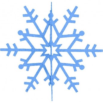 Елочная фигура NEON-NIGHT СНЕЖИНКА РЕЗНАЯ 3D цвет синий, 31 см