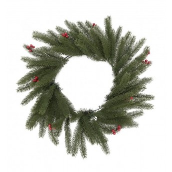 Еловый венок NEON-NIGHT с ягодами диаметр 45 см, литой Еловый венок NEON-NIGHT с ягодами диаметр 45 см, литой