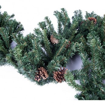 Гирлянда NEON-NIGHT ЕЛОВЫЙ ШЛЕЙФ С ШИШКАМИ, объем 41 м