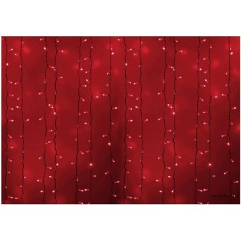 Гирлянда дождь NEON-NIGHT занавес 2х1,5м белый провод 360 LED красные