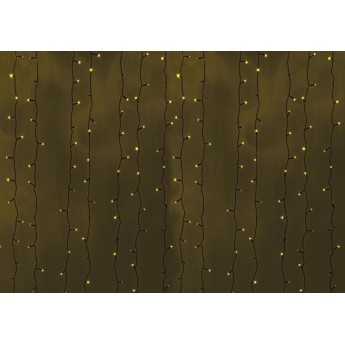 Гирлянда дождь NEON-NIGHT (занавес) 2х3м, черный ПВХ, 760 LED жёлтые