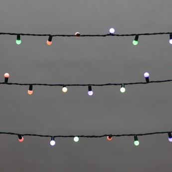 Гирлянда NEON-NIGHT МУЛЬТИШАРИКИ 20м 200LED диаметр 15мм IP44 мигание 230В зеленый провод свечение мульти (RG/RB), Гирлянда NEON-NIGHT МУЛЬТИШАРИКИ 20м 200LED диаметр 15мм IP44 мигание 230В зеленый провод свечение мульти (RG/RB),