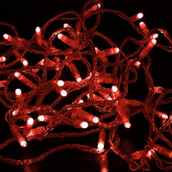 Гирлянда NEON-NIGHT НИТЬ 10м (2 модуля x 5м), прозрачный ПВХ, 100 LED Красный, 230В Гирлянда NEON-NIGHT НИТЬ 10м (2 модуля x 5м), прозрачный ПВХ, 100 LED Красный, 230В