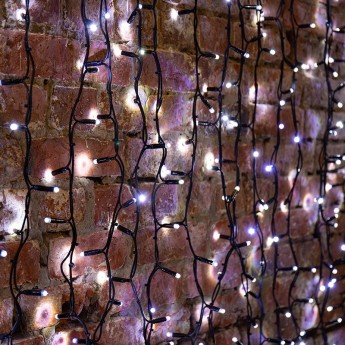 Гирлянда NEON-NIGHT СВЕТОДИОДНЫЙ ДОЖДЬ ЧЕРНЫЙ КАУЧУК 360 LED белые Гирлянда NEON-NIGHT СВЕТОДИОДНЫЙ ДОЖДЬ ЧЕРНЫЙ КАУЧУК 360 LED белые