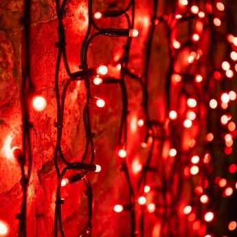 Гирлянда NEON-NIGHT СВЕТОДИОДНЫЙ ДОЖДЬ ЧЕРНЫЙ КАУЧУК 360 LED красные Гирлянда NEON-NIGHT СВЕТОДИОДНЫЙ ДОЖДЬ ЧЕРНЫЙ КАУЧУК 360 LED красные