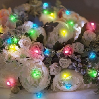 Гирлянда роса NEON-NIGHT с крупными каплями 2 м, 20 LED, цвет свечения мультиколор Гирлянда роса NEON-NIGHT с крупными каплями 2 м, 20 LED, цвет свечения мультиколор