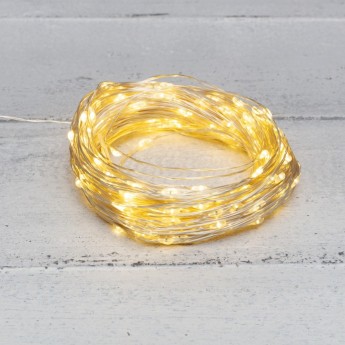 Гирлянда роса NEON-NIGHT с трансформатором 20 м, 200 LED, теплое белое свечение Гирлянда роса NEON-NIGHT с трансформатором 20 м, 200 LED, теплое белое свечение