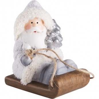 Керамическая фигурка NEON-NIGHT Дед Мороз на санях 13х9,5х14 см Керамическая фигурка NEON-NIGHT Дед Мороз на санях 13х9,5х14 см