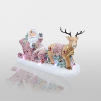 Керамическая фигурка NEON-NIGHT ДЕД МОРОЗ В САНЯХ Керамическая фигурка NEON-NIGHT ДЕД МОРОЗ В САНЯХ