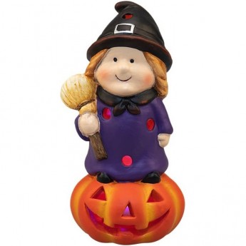 Керамическая фигурка NEON-NIGHT ВЕДЬМА НА ТЫКВЕ Керамическая фигурка NEON-NIGHT ВЕДЬМА НА ТЫКВЕ