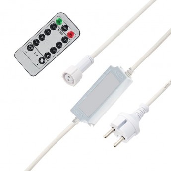 Контроллер с радиопультом NEON-NIGHT для уличных гирлянд Сеть и Твинкл, белый