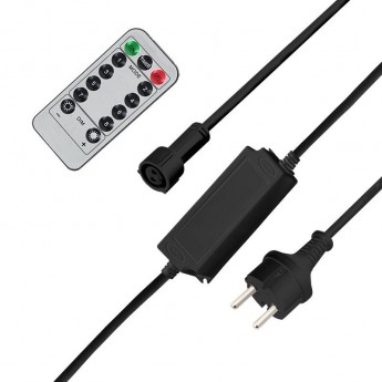 Контроллер с радиопультом NEON-NIGHT для уличных гирлянд Сеть и Твинкл, черный