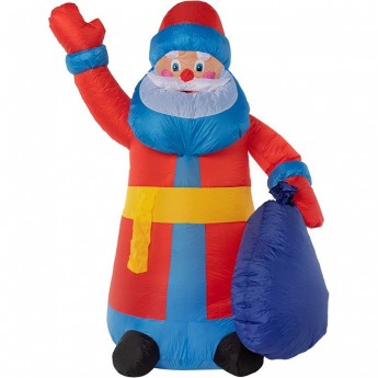 Надувная 3D-фигура NEON-NIGHT ДЕД МОРОЗ С ПОДАРКОМ 180 см