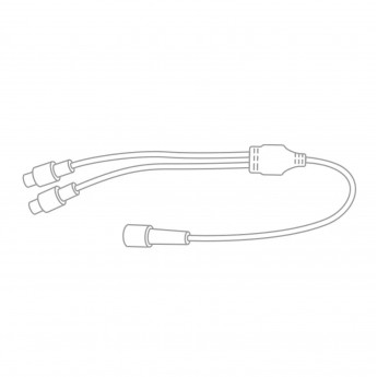 Разветвитель -Y для уличных гирлянд Professional (1 вход, 2 выхода) белый ПВХ