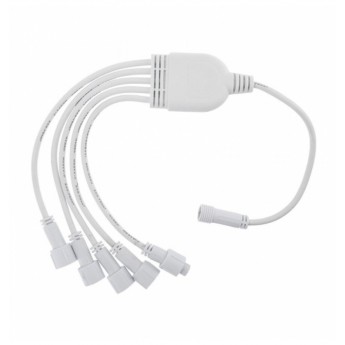 Разветвитель -Y NEON-NIGHT для уличных гирлянд Professional (1 вход, 5 выходов) белый ПВХ