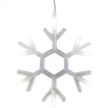 Снежинка белая NEON-NIGHT на присоске с подвесом