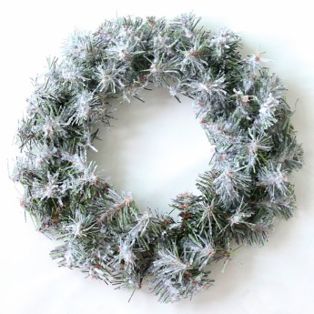 Заснеженный еловый венок NEON-NIGHT 30 см, ПВХ