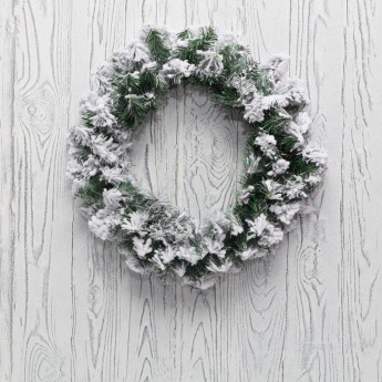 Заснеженный еловый венок NEON-NIGHT 45 см, ПВХ Заснеженный еловый венок NEON-NIGHT 45 см, ПВХ