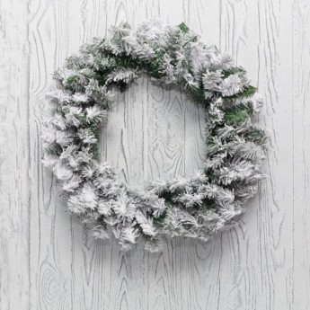 Заснеженный еловый венок NEON-NIGHT 60 см, ПВХ